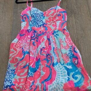 Lilly Pulitzer Pink and Blue Mini Dress
